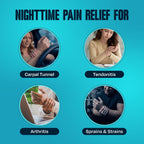 ComfyBrace 2 PACK Nighttime Pain Relief Wrist Brace for Carpal Tunnel, Tendonitis, Arthritis | Fits & Soothes Aches in Both Hands | Palm Cushion Beads for Hot Spots | Breathable Fabric