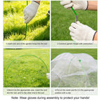 Saihisday Garden Netting Kit for Raised Beds, 10x30FT Ultra Garden Mesh Netting＆ 36Pcs 17 Inch Fiberglass Garden Hoops Row Cover Insect Netting Vegetables Fruits Flowers Protection from Insect Bird