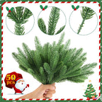 Hananona Artificial Pine Branches, 50 Pcs Christmas Greenery Stems