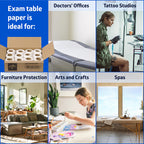Medline Medical Exam White Crepe Table Paper, 20" x 125' and Durable for Healthcare Needs, Case of 12 Rolls