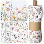 Noveread 36 Pack Reusable Kitchen Cloths Cotton Towels, Wildflowers