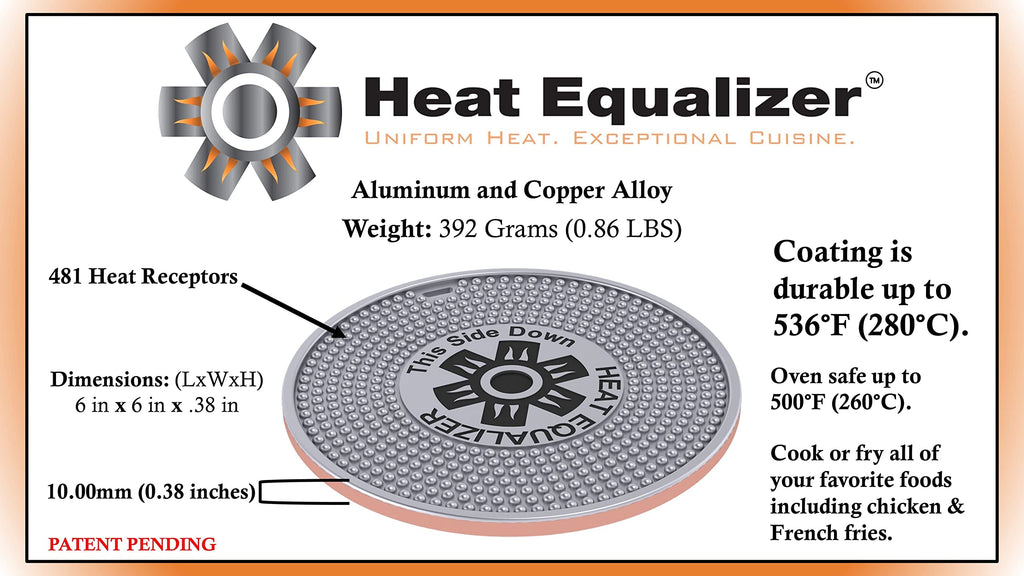 Heat Equalizer-6 inch None Stick Copper finish Heat Diffuser for Gas Stoves – Aluminum & Copper Alloy Hot Plate for Even Cooking-Burner Cover & Simmer Plate