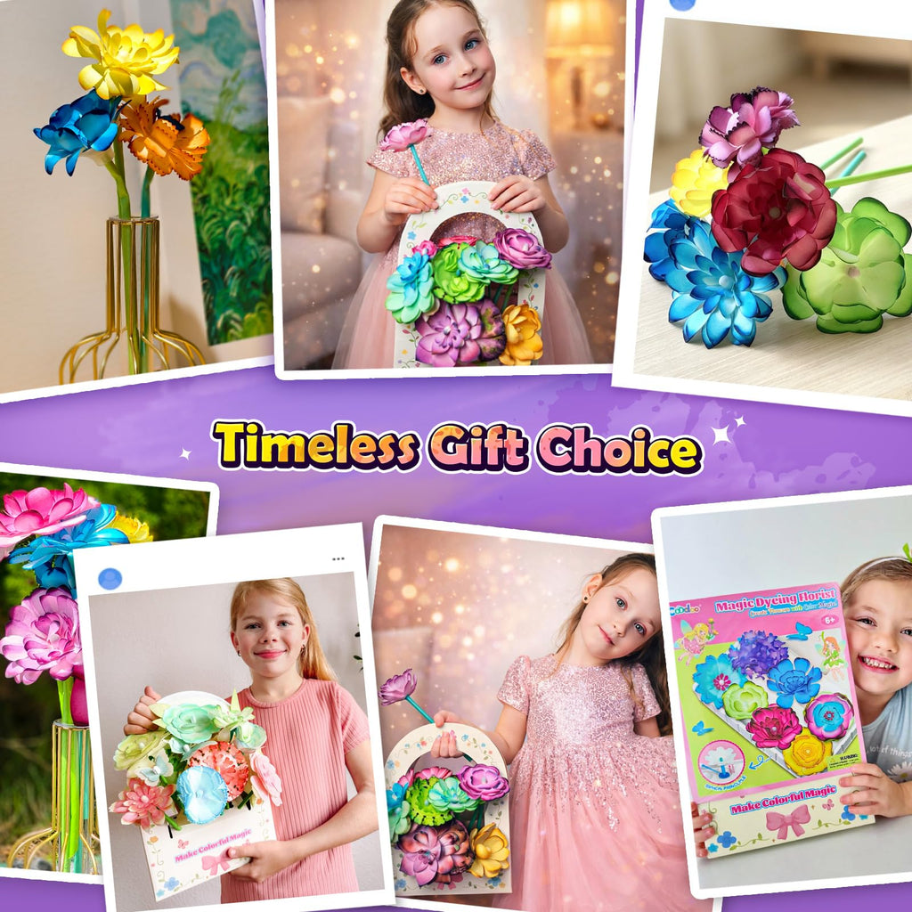 DIY Flower Craft Kits Magic Dyeing Florist Bouquet Maker Art Supplies Arts