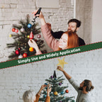 Christmas Tree Topper Holder - Twist On Universal Stabilizer with Adjustable Attachments. Secure Lock for Treetop Ornaments, Fits Most Basic Tree Types & Topper Bases (Black)
