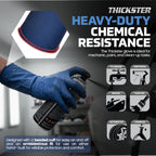 SAS Safety 6604-20 Thickster Powder Free Exam Grade Disposable Latex 14 Mil Gloves, Extra Large, 50 Gloves by Weight