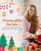 YSense Winter Scarf for Women Long Plaid Scarves Ladies Gifts