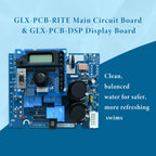GLX-PCB-RITE Main Circuit Board & GLX-PCB-DSP Display Board，Fits The Hayward/Goldline Aqua Rite Saltwater Chlorinator，for Pool Chlorinators Replacement，Hayward aquarite Circuit Board