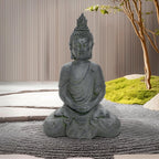 LuxenHome Large Buddha Statue, 22" Meditating Buddhas Garden Statue