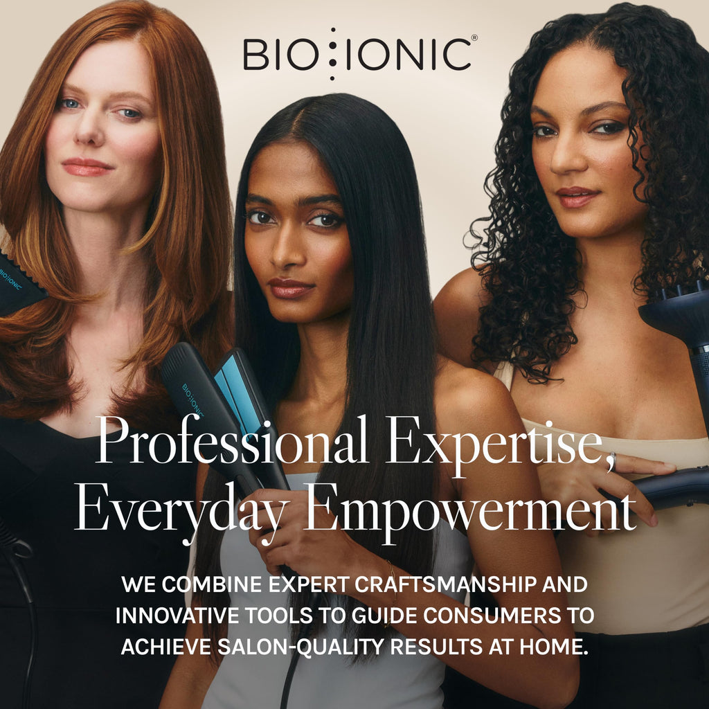 Bio Ionic Long Barrel Curling Iron, Ion Mineral & Moisture Heat Technology