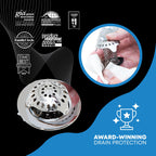 TubShroom Ultra Revolutionary Bath Tub Drain Protector Hair Catcher/Strainer/Snare Stainless Steel, Single Pack