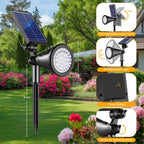 APOMAO Solar Lights Outdoor Waterproof, 36 LEDs 1000LM Adjustable Solar Spot Lights Outdoor, 2-in-1 Solar Powered Spotlight Landscape Lighting for Garden, Yard, Pathway- 2 Pack (Cool White)