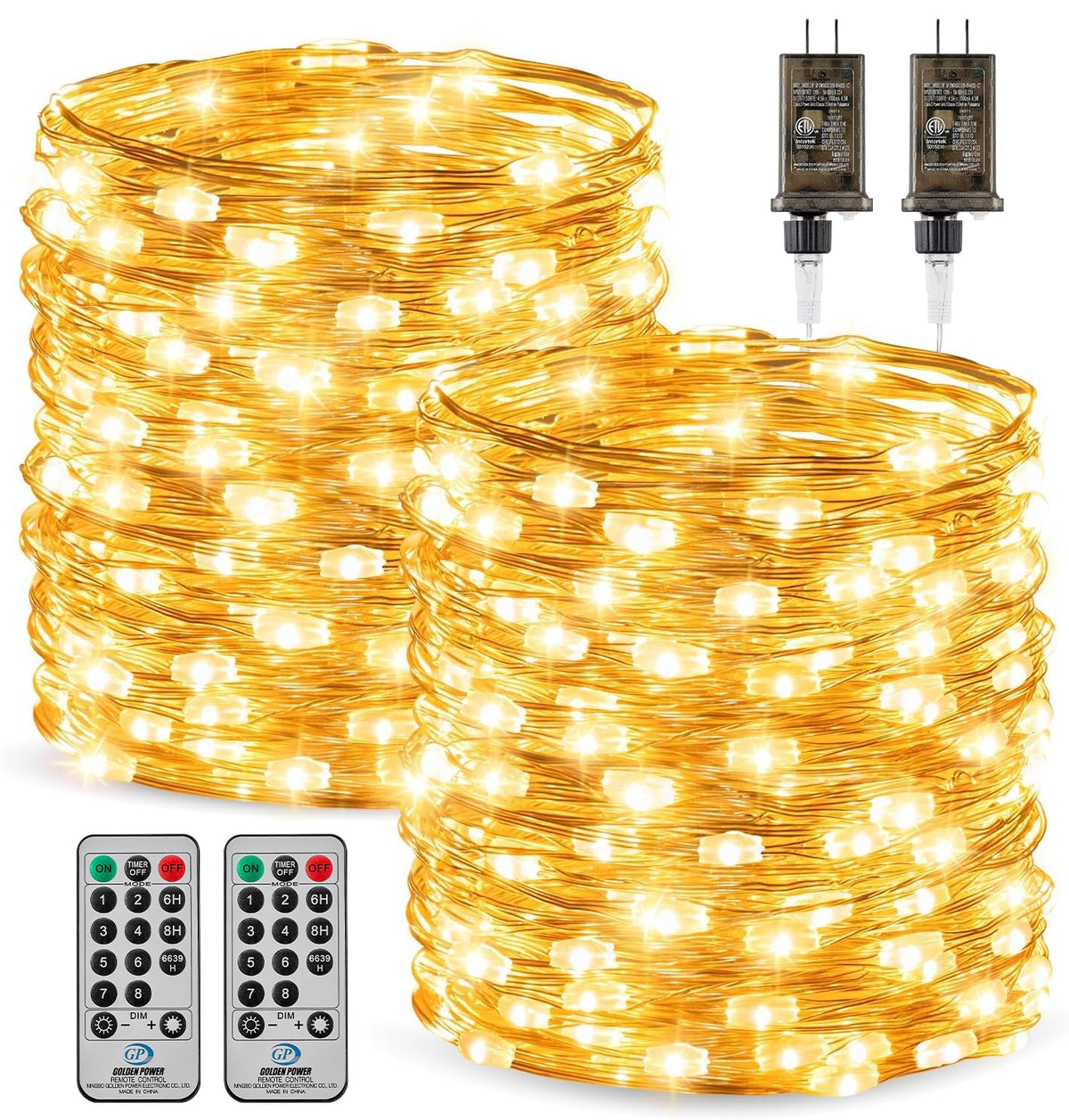Minetom 66 Feet 200 LEDs USB Fairy String Lights with Remote, Copper Wire Starry Lights for Bedroom Wall Ceiling Christmas Tree Wreath Craft Wedding Party Decoration, Warm White