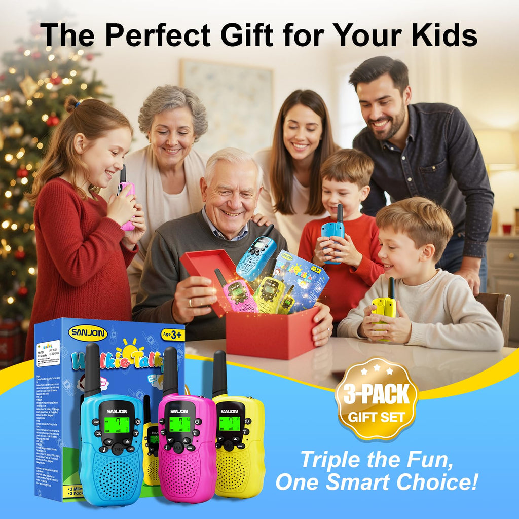 Walkie Talkies for Kids Games Outdoor Toys for 3-12 Year Old Boys Girls