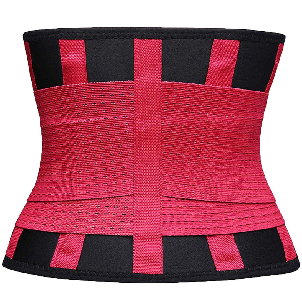VENUZOR Waist Trainer Belt for Women - Waist Cincher Trimmer - Slimming Body Shaper Belt - Sport Girdle Belt (UP Graded)(Rose Red,XX-Large)