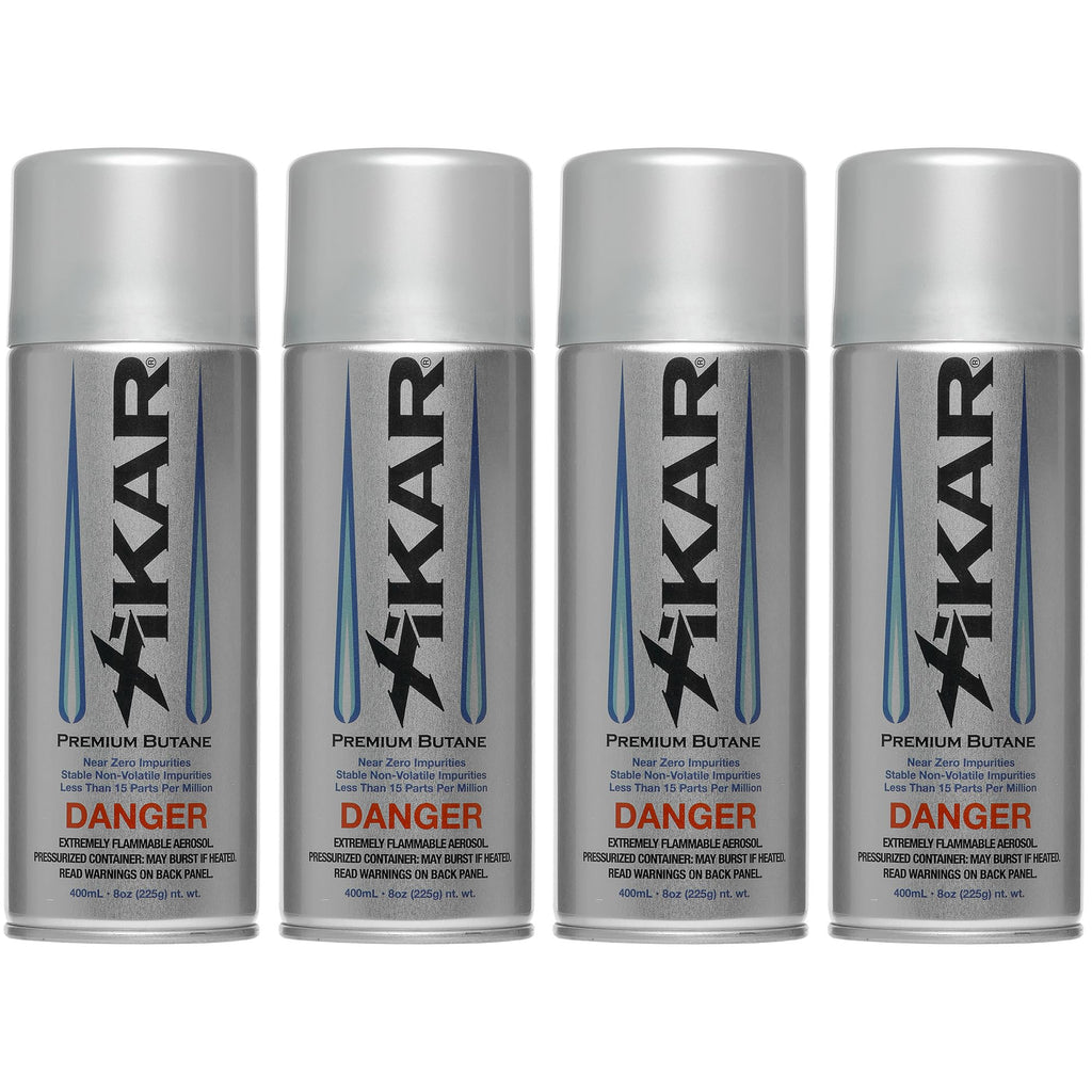 XIKAR PUROFINE Premium Butane Fuel Refill (400ml) 0 Impurities - Ultra Refined, Food Grade, Culinary Butane Refill for Torch & Lighter - Jet Flame Lighter Fuel & Kitchen Torch Refills (4 Pack/8oz)