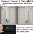 Reversible Side Opening Wide Magnetic Screen Door for Sliding & French Door