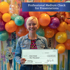 Giant Check (23.5 x 12.5 inches - Medium Size) - Big Checks for Presentations, Awards, Donations, Ceremonies and Events