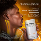 Codeage Liposomal Vitamin C 1500mg with Zinc, Elderberry, Citrus Bioflavonoids Grapefruit, Lemon, Orange Powder, Quercetin & Rose Hips Fruit – Vegan Supplement - Non-GMO, Vegan Pills - 2 Pack
