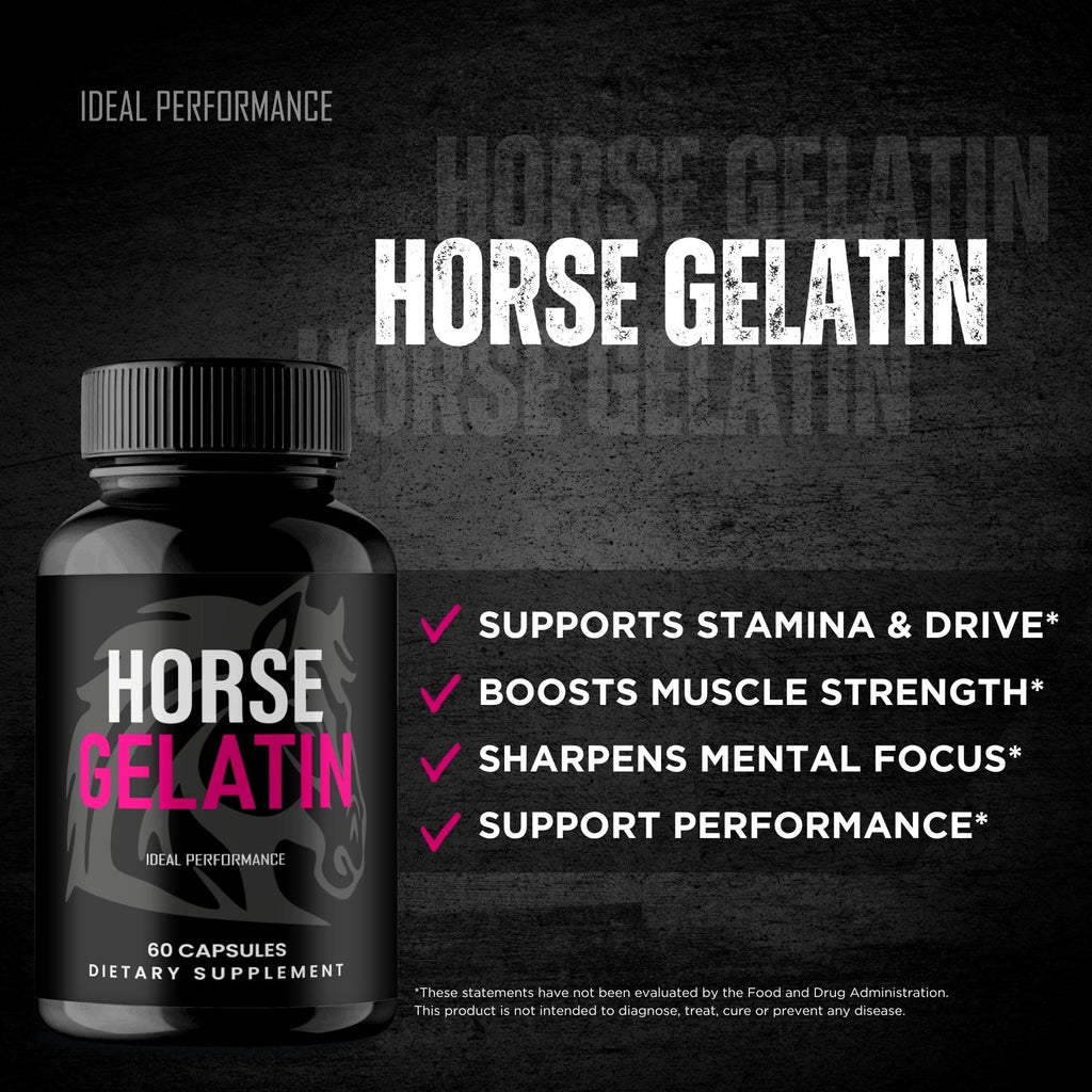 IDEAL PERFORMANCE Horse Gelatin Capsules, HorseGelatin Pills Reviews (3 Pack)