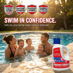 Phosphate Remover Pool Treatment – 3 L (101.5 fl oz) – Liquid Pool Chemicals, Skimmer-Pour Application, Easy Cap Measure, ppb Dosing Guide, Filter-Friendly Clarity Support – BubbyShine