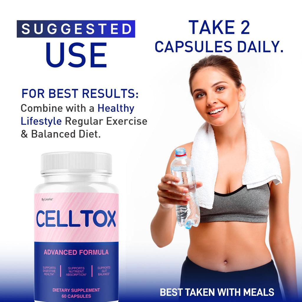 (2 Pack) CellTox Capsules - Official Gut Health Supplement Pills Advanced Premium Formula, Natural CellTox Digestive Support for Overall Health & Wellness Reviews, 120 Capsules for 2 Months