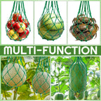 Hoemwarm 30 Pcs Watermelon Net Holder with 100 Cable Zip Ties, Heavy Duty Trellis Hammock Net Melon Support Holder Keep Watermelon Off of The Ground, Holds up to 22 Lbs