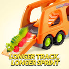 JOYIN Dinosaur Toys for Kids 2-4, Toddler Boy Toys, Dinosaur Carrier Truck with 6 Rubber Car Vehicles, Christmas Birthday Gifts with Music & Lights for 2 3 4 5 Year Old