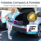 Vive Mobility Lightweight Walker for Seniors - Narrow, Folding Walker w/Wheels for Small & Tight Spaces - Light Weight for Balance, Compact Doorways, Foldable - Portable & Collapsible for Travel
