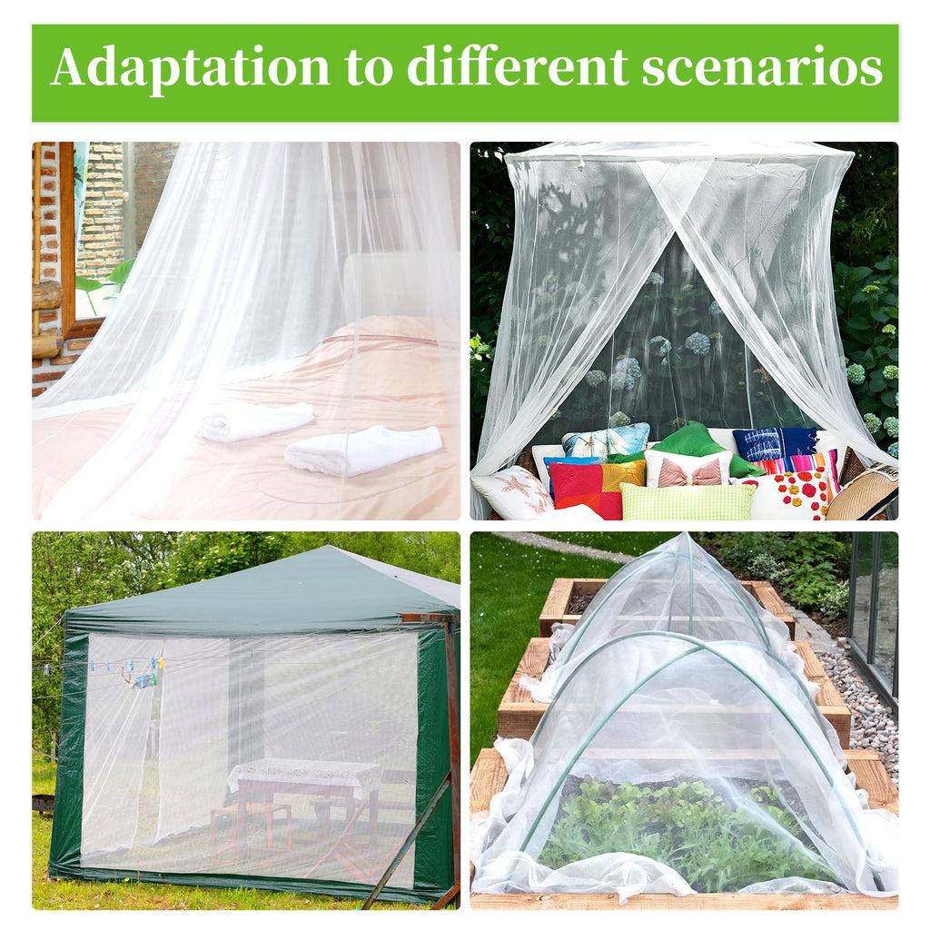 78 x 10 Ft Mosquito Netting for Garden Patio, White