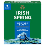 Irish Spring Bar Soap for Men, Moisture Blast, 3.7 Oz, 24 Pack