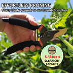 YRTSH Loppers Hedge Shears & Pruners Combo Set 3-Piece Hedge Clippers, Heavy Duty Tree & Shrub Care Kit for Yard, Lawn & Garden, Professional Branch Cutter Tree Trimmer for Indoor & Outdoor Gardening