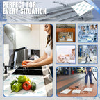 10 Pcs Water Absorbent Mats - 13.8" x 15.8" Reusable Water Absorbing Pads for Home, Kitchen, Garage, and Basement - Hand-Wringable Quick-Dry Water Absorbers (1 Pack, 10 Pcs)