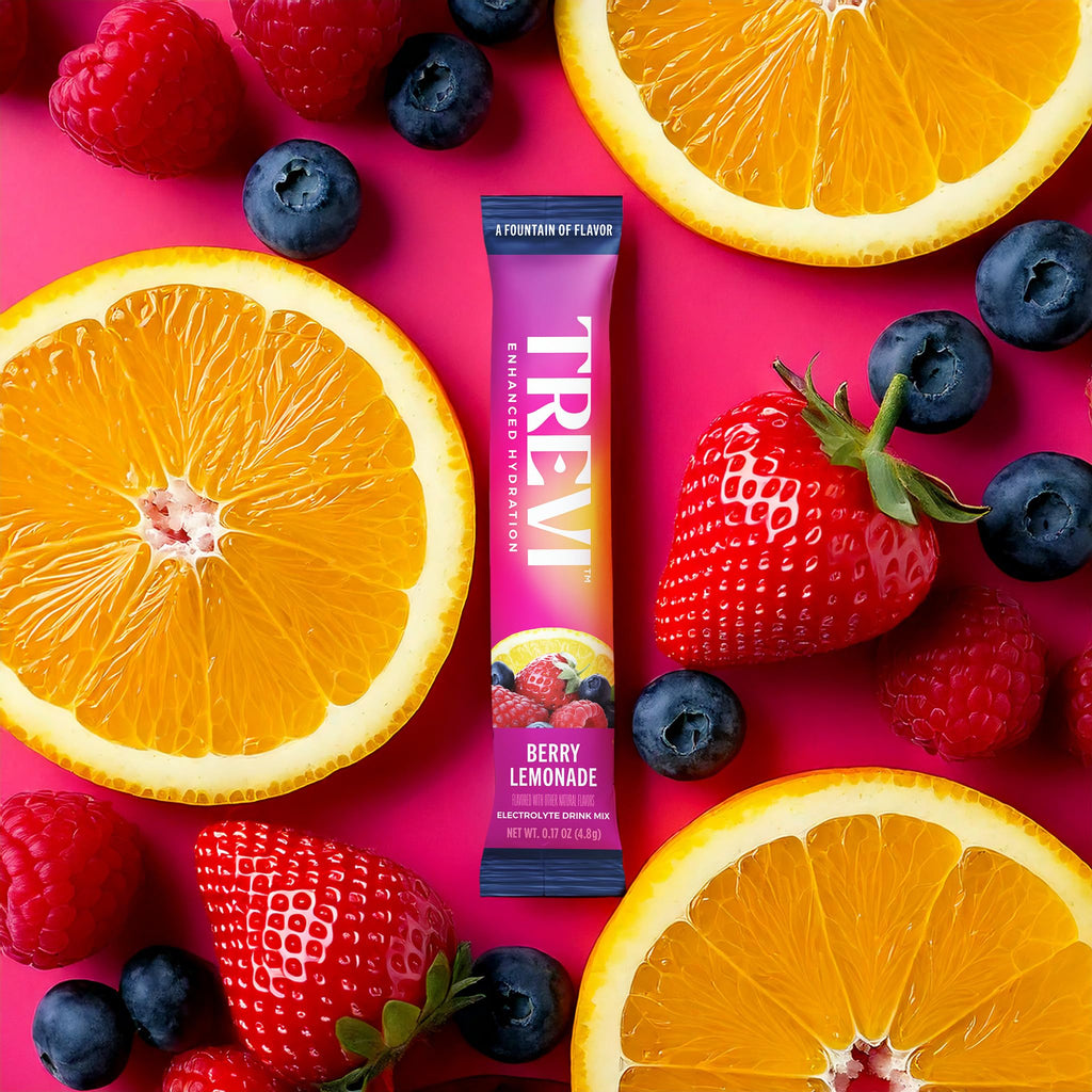 TREVI™ Everyday Sugar Free Electrolytes - Essential Drink Mix Hydration Powder Packets - 28 Count - Berry Lemonade