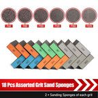 18 Pack Sanding Sponge, Washable and Reusable Sanding Block for Wood Drywall Metal Glasses Coarse/Medium/Fine/Superfine in 60/80/120/220 Grit Sandpaper Block Sand Paper Brick (3.9'' × 2.8'')
