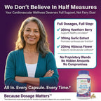 ULTALIFE Blood Pressure Supplements - Advanced Blood Pressure Supplement Complex - Hawthorn Berry, Hibiscus, Garlic, Forskolin - 14 Vitamins & Herbs, 30 Day Supply in Veggie Capsules