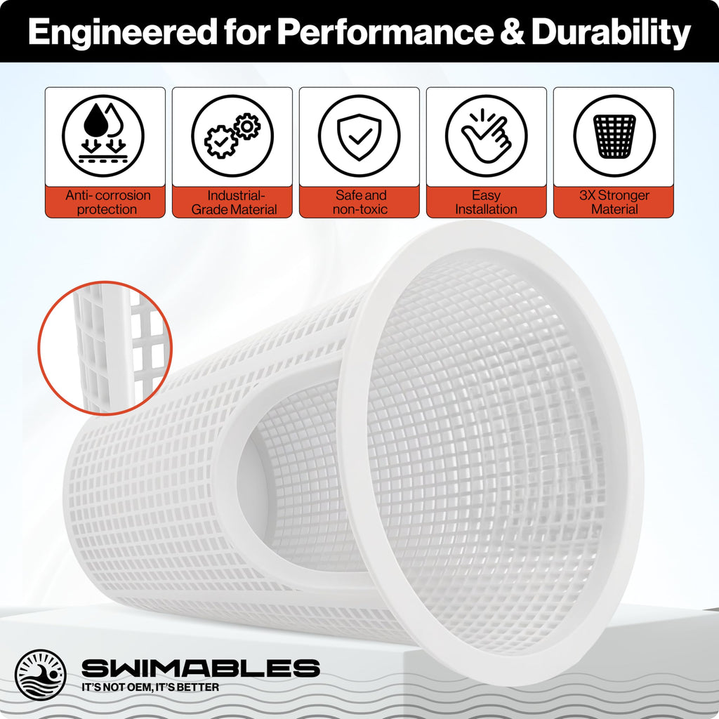 Swimables Pump Basket Compatible with Whisperflo & Intelliflo Pool Pump 070387-3X Durable Pro Grade Basket for Pentair Whisperflo Pump Pool Filter Basket - Small & Large Debris Pump Basket