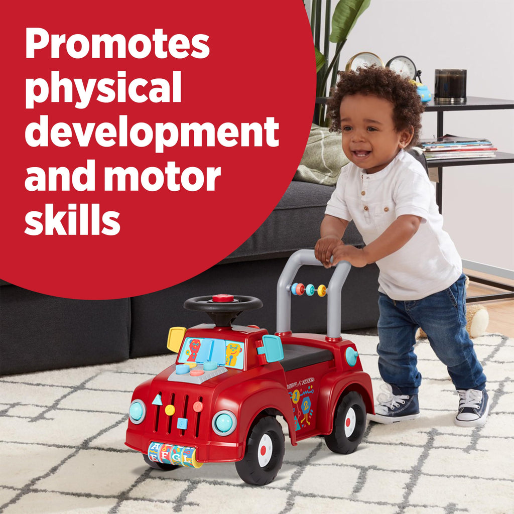 Radio Flyer Tinker Truck With Lights & Sounds, Toddler Ride On Toy, For Ages 1-3, Red