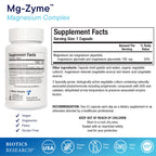 Biotics Research Mg-Zyme™ Triple Magnesium Complex 100 mg- Magnesium Glycinate, Gluconate, Aspartate Chelated Supplement, High Absorption, Support Sleep, Energy, Cardiovascular Health–100 Capsules