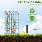 DoCred 4 Pack Garden Trellis for Climbing Plants, 59 Inch Metal Trellis