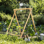 Jute Trellis Netting for Climbing Plants, Heavy Duty Jute Plant Support Net Natural Jute Hemp Rope Net with 5.9 inch Mesh for Climbing Vine Vegetables Cucumber, Tomatoes, Peas (6.5 * 16.5 FT)