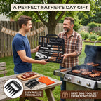 Romanticist 23pcs Stainless Steel BBQ Grill Tools & Accessories Kit, Brown