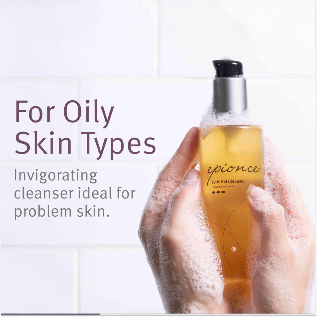 Epionce Lytic Gel Cleanser – Gentle Foaming Face Wash & Makeup Remover | For Oily, Combination & Problem Skin | Acne & Oil-Control Cleanser with Willow Bark | Dermatologist Skincare