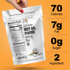 It's Just! MCT Oil Powder With Prebiotic Fiber - Keto, Non-GMO, C8 C10, Coffee Creamer - 24 oz