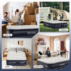 Air Mattress Full with Built in Pump,18''Raised Blow Up Mattress 2 Mins Self-Inflation/Deflation,Upgraded Thicker Inflatable Mattress，Air Bed with Storage Bag for Guests,Home，Camping，660 lbs Max