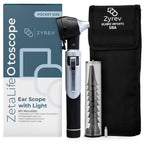 Zyrev ZetaLife Otoscope - Ear Scope with Light, Ear Infection Detector, Pocket Size (Gray Color)