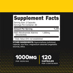 Primaforce NAD+ Nicotinamide Supplement (1,000mg) 120 Capsules, 60 Servings