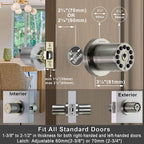 BOTHSTAR Keypad Door Knob with Key,Keyless Entry Door Lock, Code Locks Door Knob, Auto Lock,50 User Code, for Home,Office,Hotel,Bedroom,Garage,Not Deadbolt