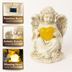 TIALLY Solar Angel Garden Statue, 8" Guardian Memorial Outdoor Light