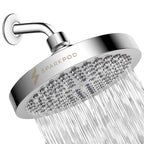 SparkPod Shower Head - High Pressure Rain - Premium Quality Luxury Design - Easy Clean Adjustable Replacement for Your Bathroom Shower Heads (Polished Chrome Finish, 6 Inch Round)