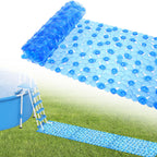 3 Pcs Ground Pool Drainage Walkway Mats, 15.7x27.6 Inch Non-Slip Pebble Stone Pool Surround Mats, Interlocking Drainage Deck Tiles for Above Ground Pool, Patio, Lawn Protection